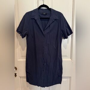 Brass short sleeve shirt dress